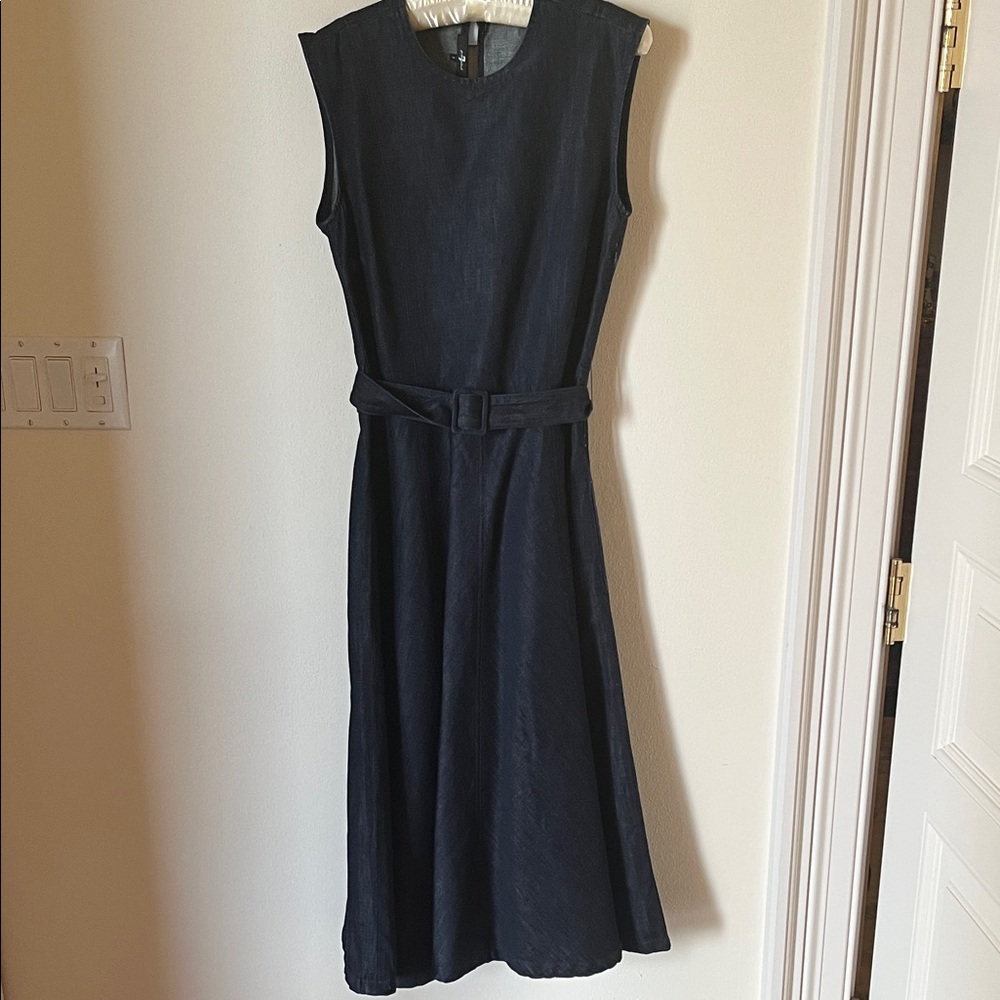 7 for all mankind denim midi dress